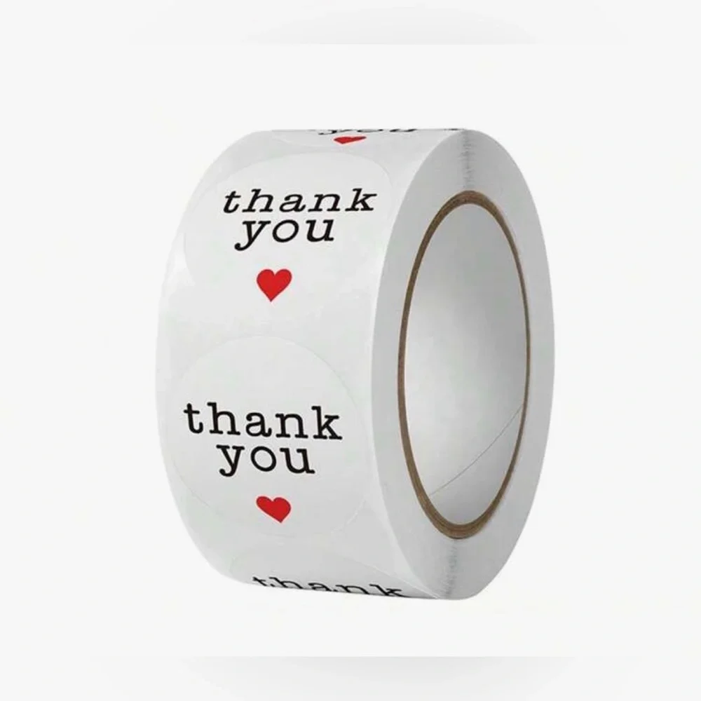 Thank you stickers - 1 roll (500 stickers)